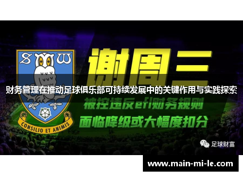 财务管理在推动足球俱乐部可持续发展中的关键作用与实践探索